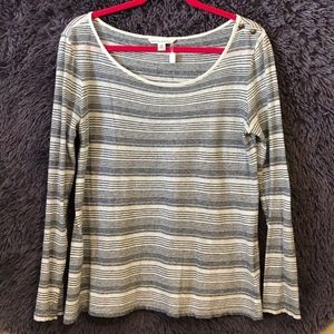 Blue & White Lightweight Long Sleeved T